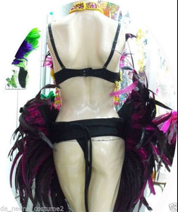 Da NeeNa FT Samba Parade Drag Carnival Rio Dancer Parrot Headdress Costume XS-XL