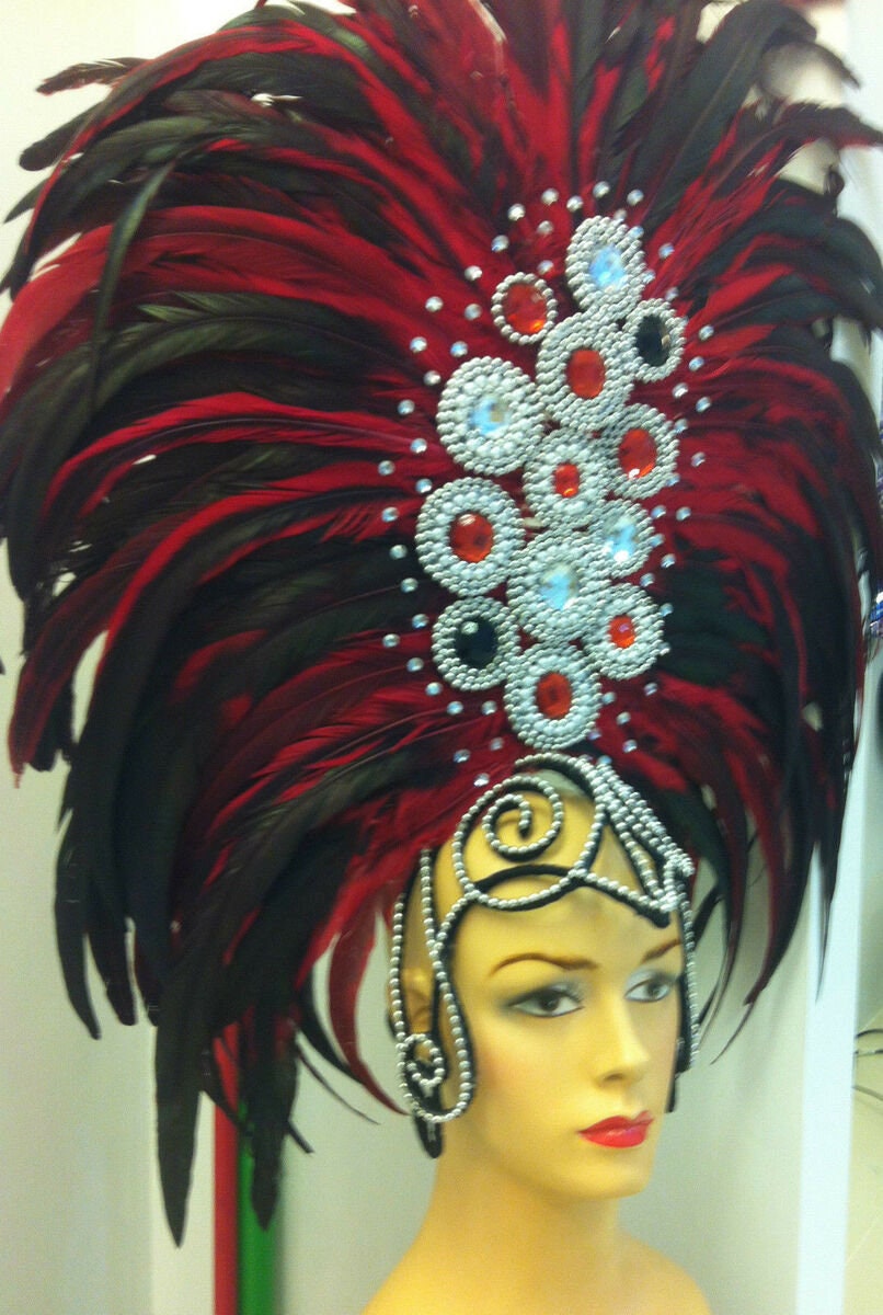 Da NeeNa H097A Samba Cabaret Carnival Crystal Vegas Showgirl Headdress