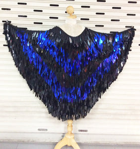 Da NeeNa M929 Latin Salsa Dance Pageant Vegas Drag Sequin Big Butterfly Dress