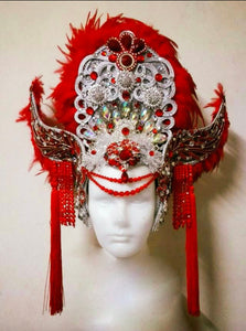 Da NeeNa H933 Viking Sea Dragon Dance Drag Showgirl Pageant Crystal Headdress