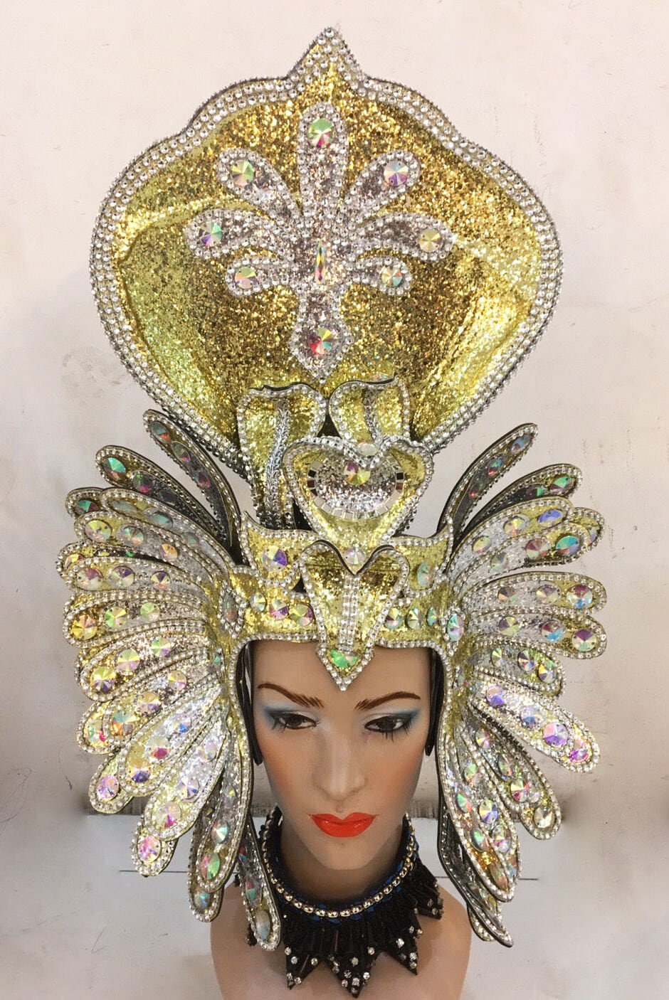 Da NeeNa H704 Drag Pharaoh Crystal Egypt Cleopatra Cabaret Snake Headdress