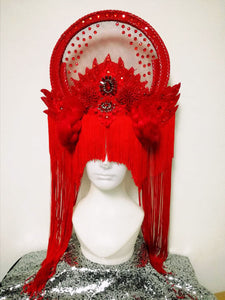 DaNeeNa H895 Amanda Queen of Dragon Crystal Cabaret Showgirl pageant Headdress