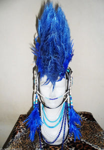 Da NeeNa H622 Punk Rock Musician Seashell Dance Drag Showgirl Headdress