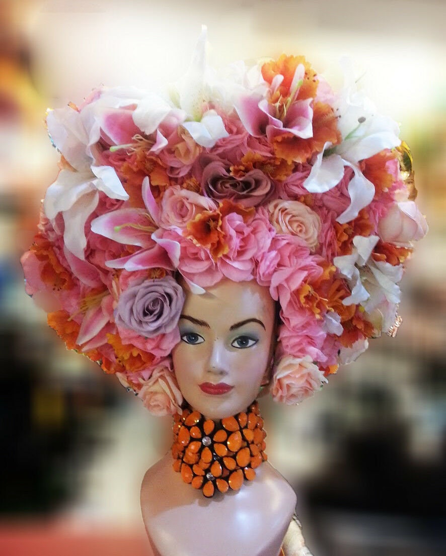 Da NeeNa H093 Showgirl Carmen Miranda Tropical Blooming Flower headdress