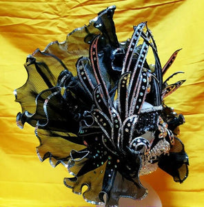 Da NeeNa H838 HUT The King of Monster Showgirl Dance Vegas Crystal Mask Headdress