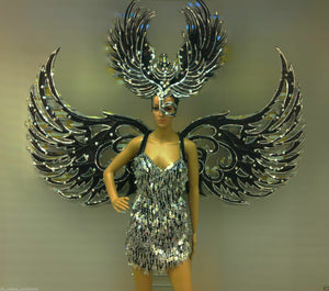 Da NeeNa C069 Show Phoenix Garuda Bird Crystal Headdress