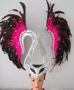 Da NeeNa H011 Dancer Cabaret Drag Showgirl Feather Star Wars Princess Headdress