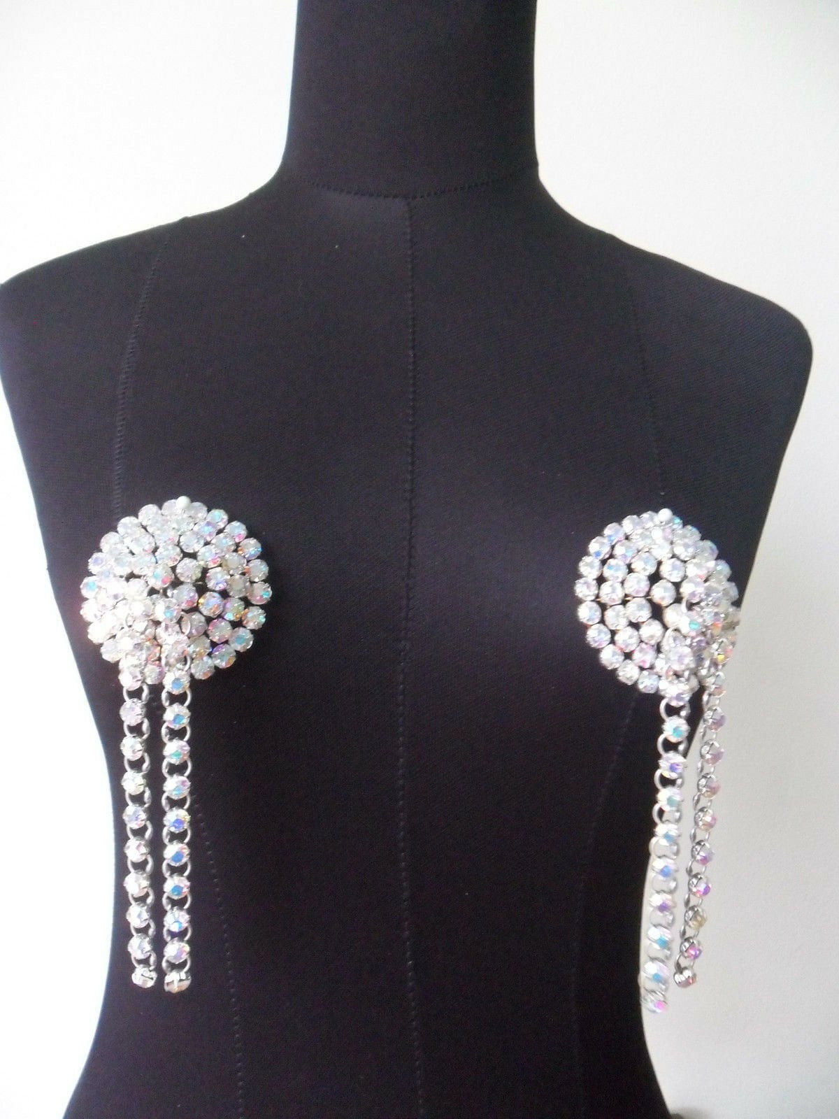 Da NeeNa J031 Party Showgirl Vegas Drag Cabaret Crystal Nipple Pasty