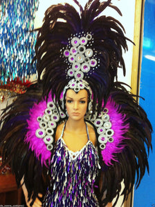 Da NeeNa C041 Vegas Cabaret Showgirl Dancer Burlesque Headress and Shoulder Pieces