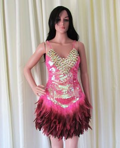 Da NeeNa M741 Twinkle Heart Pageant Showgirl Vegas Stage Dance Dress XS-XL