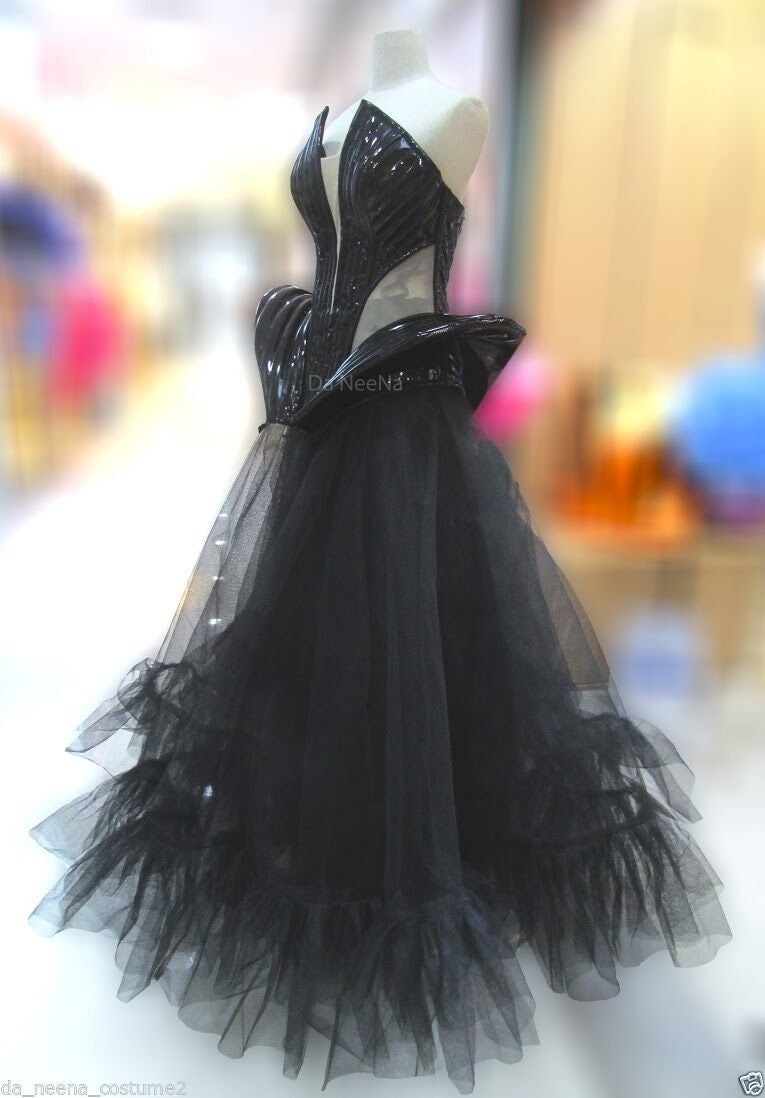 Da NeeNa G051 The Black Angel Beast Legend Princess Showgirl Dress Gown