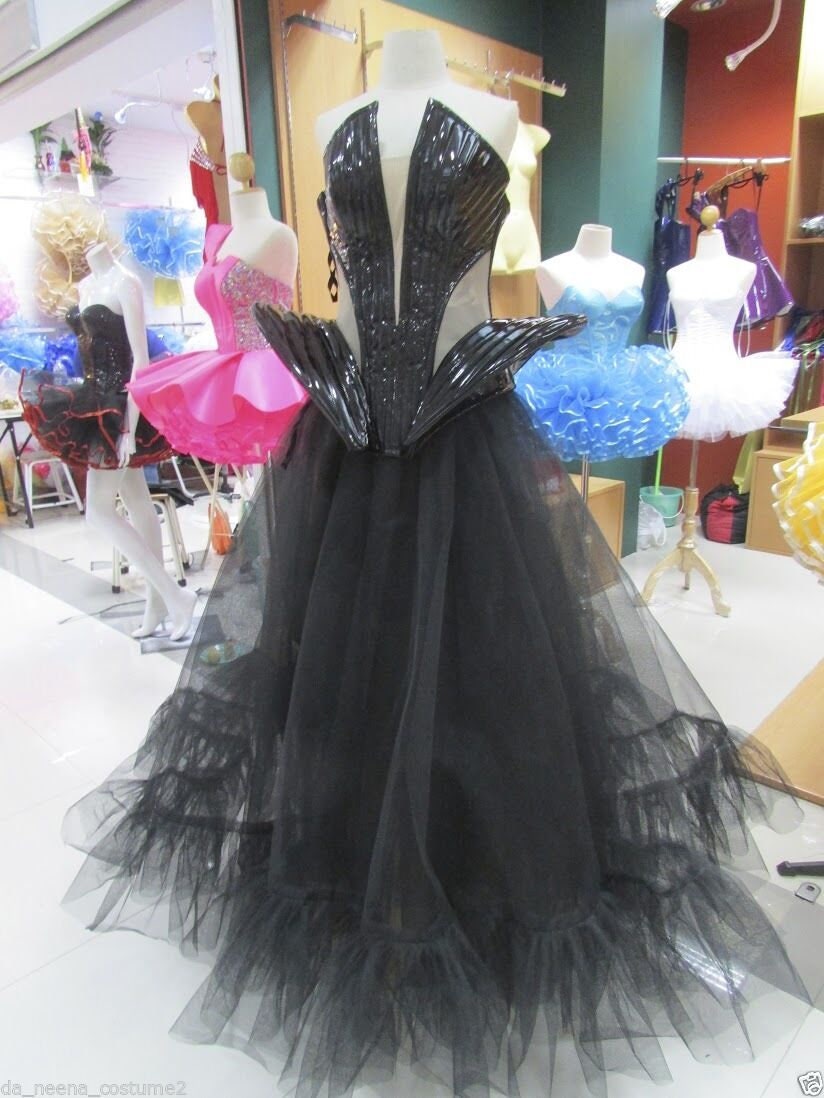 Da NeeNa G051 The Black Angel Beast Legend Princess Showgirl Dress Gown