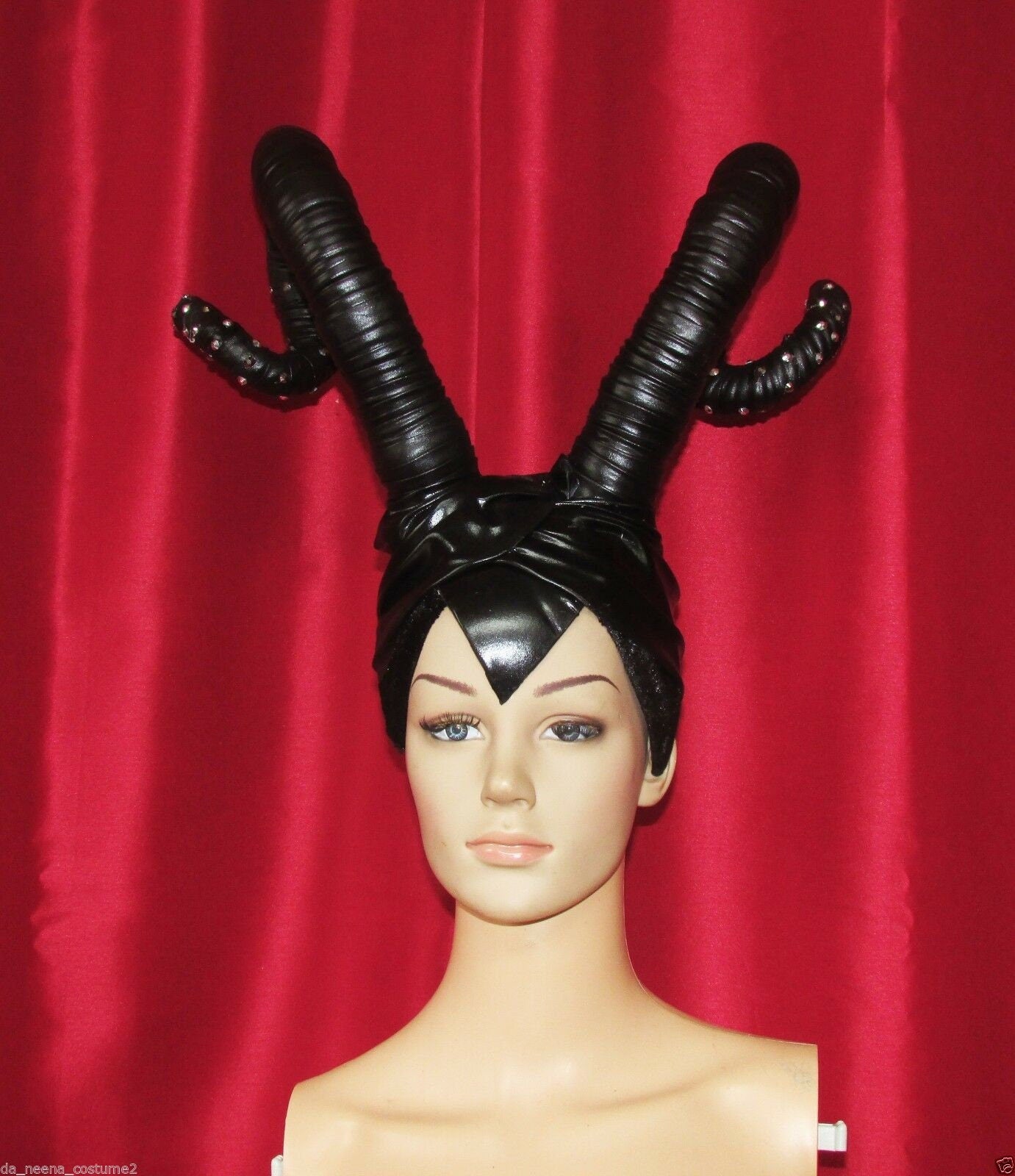 DaNeeNa H3KK Maleficent Demons Leather Cabaret Showgirl pageant Headdress