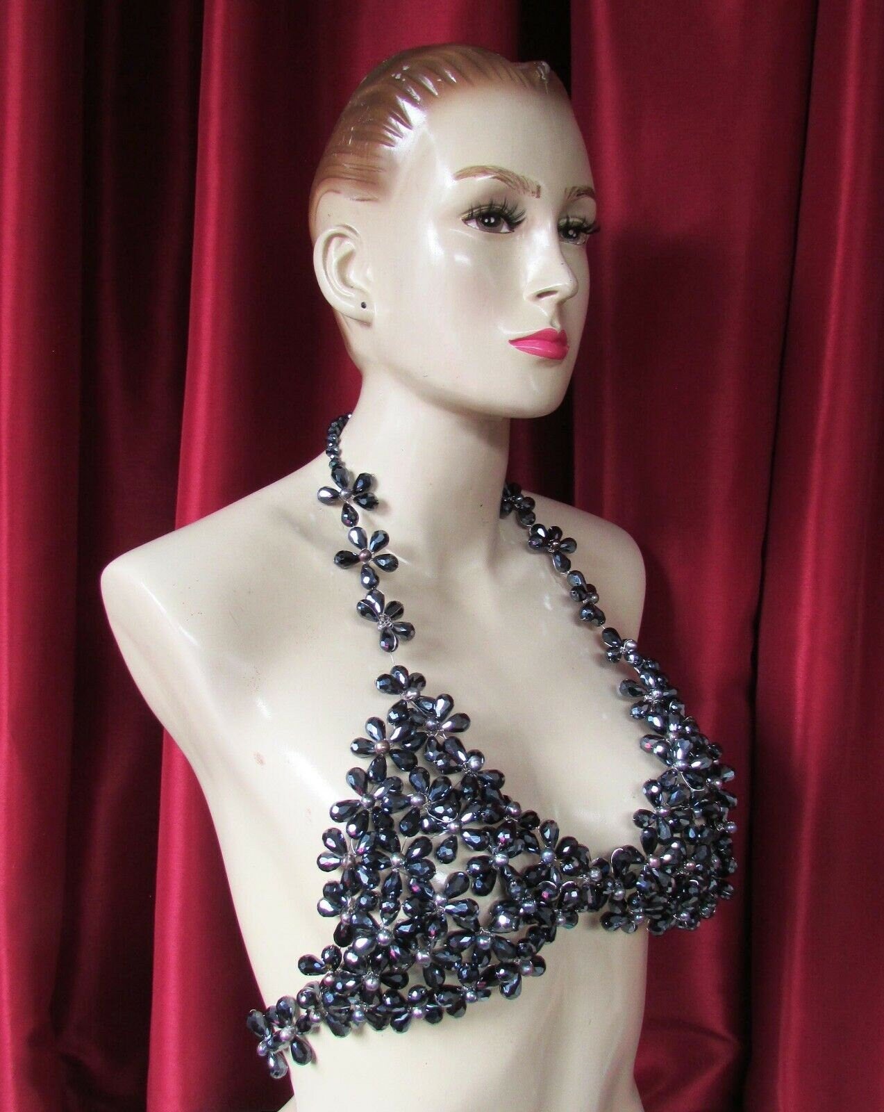 Da NeeNa J749 Blooming Flower Pageant Showgirl Dance Cabaret Vegas Stage Bra