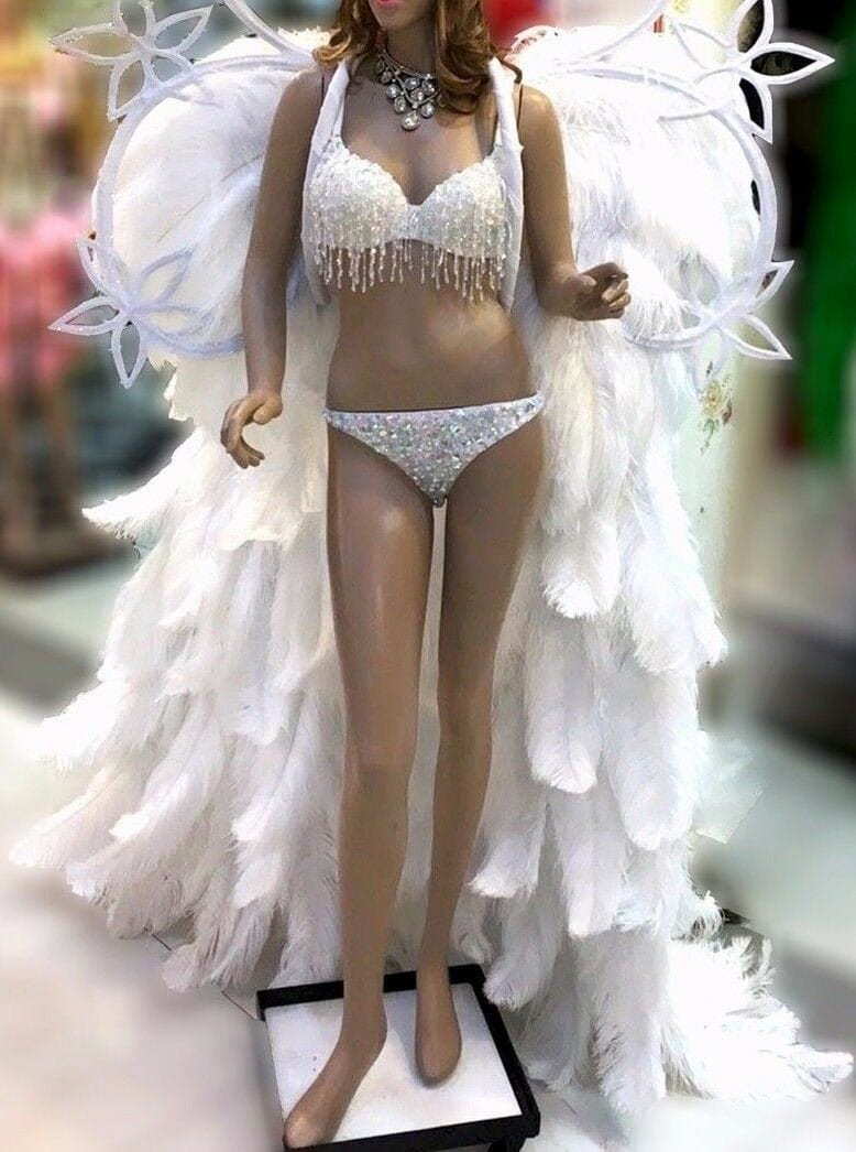 Da NeeNa C707 White Crystal Vegas Dance Angel Wings