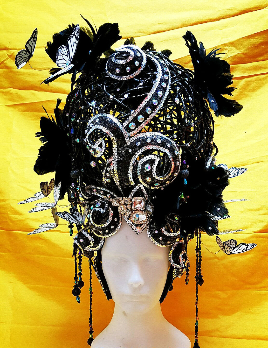 Da NeeNa H840 HUT The Maze Queen Showgirl Dance Vegas Crystal Pageant Headdress