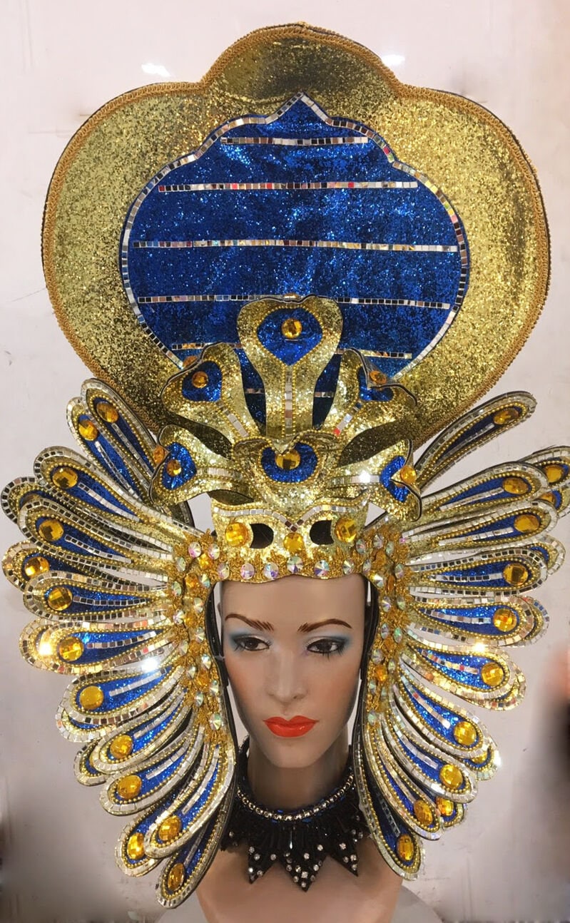 Da NeeNa H704 Drag Pharaoh Crystal Egypt Cleopatra Cabaret Snake Headdress