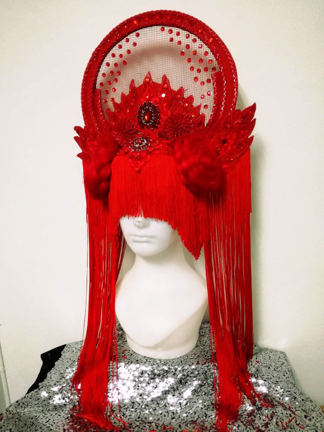 DaNeeNa H895 Amanda Queen of Dragon Crystal Cabaret Showgirl pageant Headdress