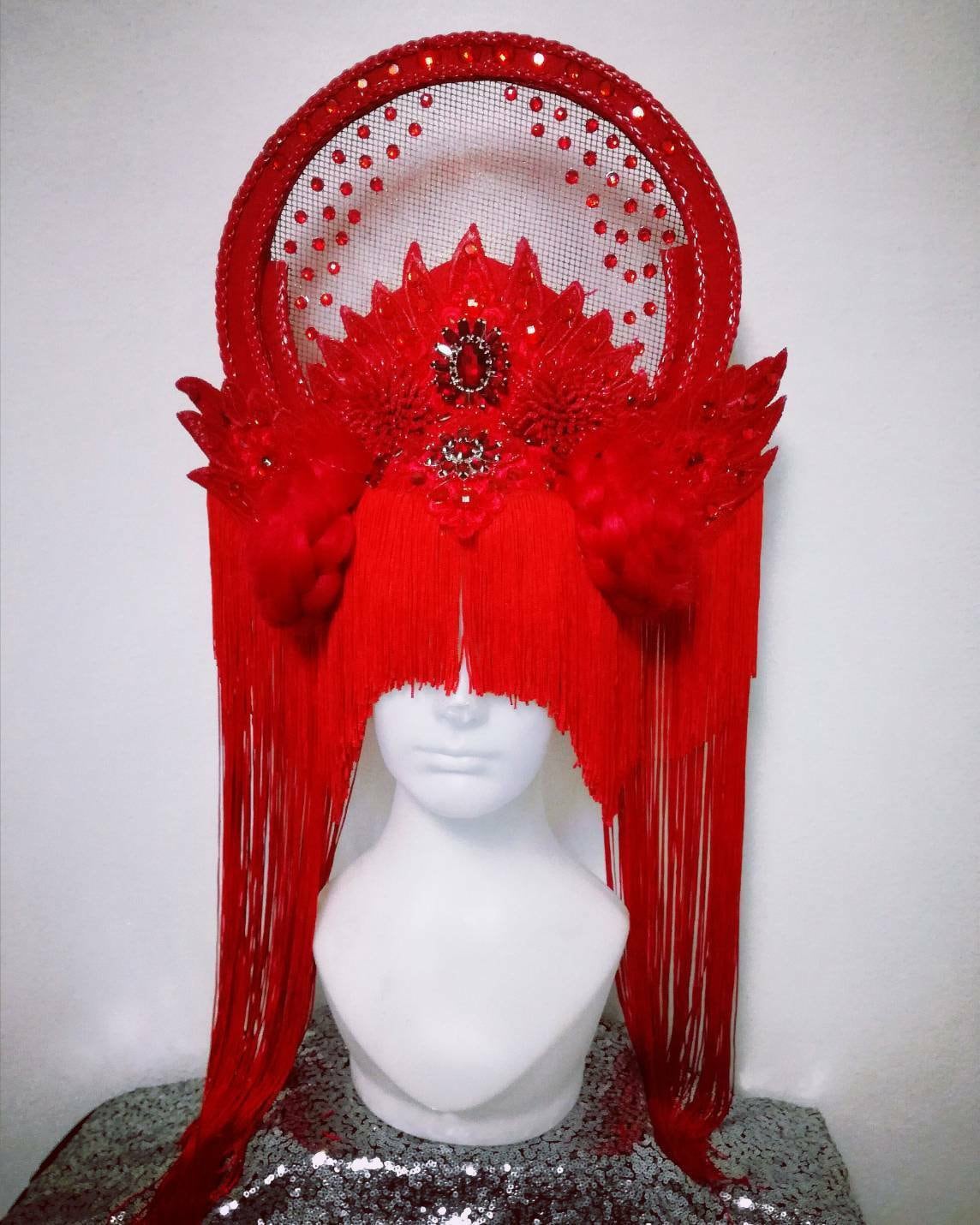 DaNeeNa H895 Amanda Queen of Dragon Crystal Cabaret Showgirl pageant Headdress