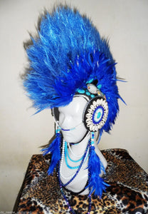 Da NeeNa H622 Punk Rock Musician Seashell Dance Drag Showgirl Headdress