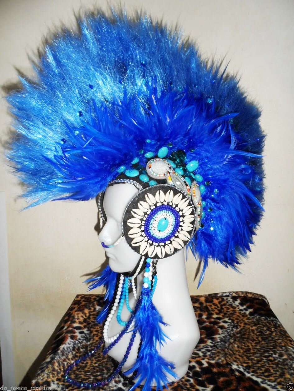 Da NeeNa H622 Punk Rock Musician Seashell Dance Drag Showgirl Headdress