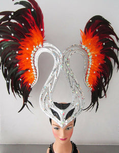 Da NeeNa H011 Dancer Cabaret Drag Showgirl Feather Star Wars Princess Headdress