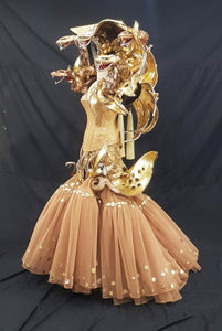 Da NeeNa HUT R954 The King Cobra Medusa Showgirl Headdress Corset Skirt Costume Set XS-XL