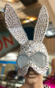 Da NeeNa H950 Rabbit Sexy Star Pageant Dancer Crystal Showgirl Mask Headdress