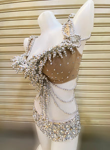 Da NeeNa T953 Star Glitter Lady Crystal Princess Vegas Bra Pants Costume XS-XL