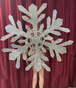 Da NeeNa One B941 Snowflake Angel Queen Snow Pageant Vegas Crystal Shoulder Shoulder Pieces