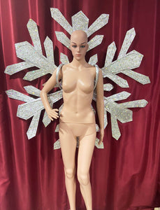 Da NeeNa One B941 Snowflake Angel Queen Snow Pageant Vegas Crystal Shoulder Shoulder Pieces