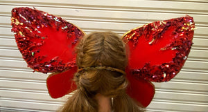 Da NeeNa H959 Red Butterfly Pageant Dance Vegas Drag Cabaret Showgirl Headdress