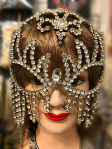 Da NeeNa J949 Love Sparkle Lady Catwoman Batgirl Burlesque Vegas Mask Headdress