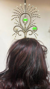 DaNeeNa J964 Tree of Mars Angle Showgirl Pageant Samba Crystal Headdress Crown