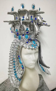 Da NeeNa H974G The Peacock Cleopatra Queen Stage Showgirl Vegas Dance Headdress