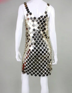 Da NeeNa M976 Cabaret Robe De Danse Chainmaille Chainmail inspired by "Paco Rabanne" Dance Dress XS-XL