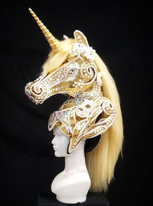 Da NeeNa HUT H981 Unicorn Stallion Sea biscuit Spirit Champion Derby Horse Headdress