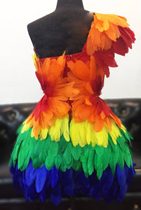 Da NeeNa M988 Hawk Vegas Pageant Dance Gay Pride Parade Feather Dress XS-XL