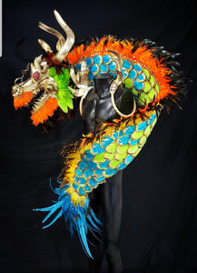 Da NeeNa HUT B979 Dragon King of Snake Asia Vegas Pageant Showgirl Shoulder Pieces