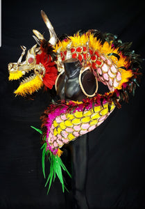 Da NeeNa HUT B979 Dragon King of Snake Asia Vegas Pageant Showgirl Shoulder Pieces