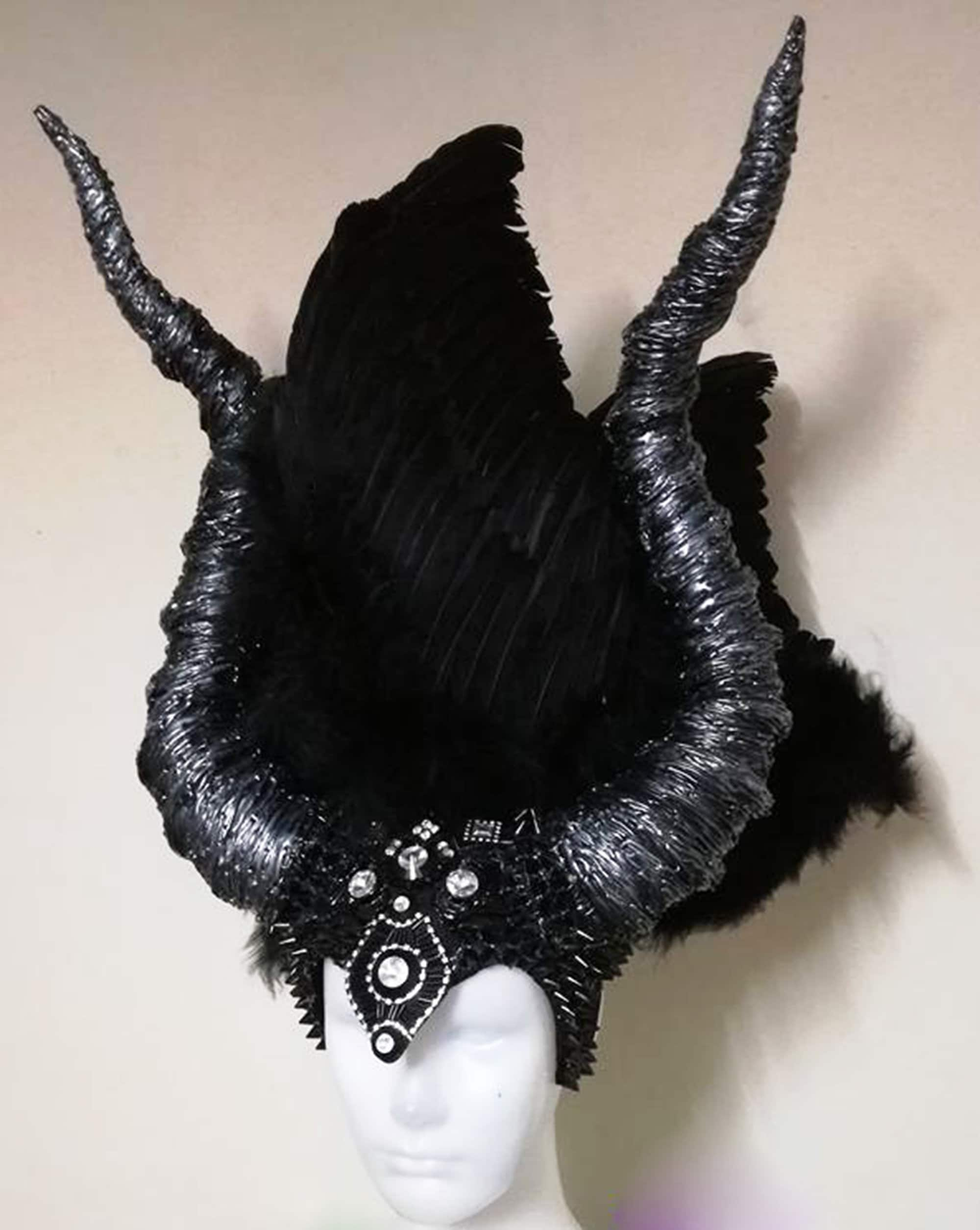 Da NeeNa H991 Crow Wizard Witch Cabaret Dance Pageant Showgirl Vegas Headdress