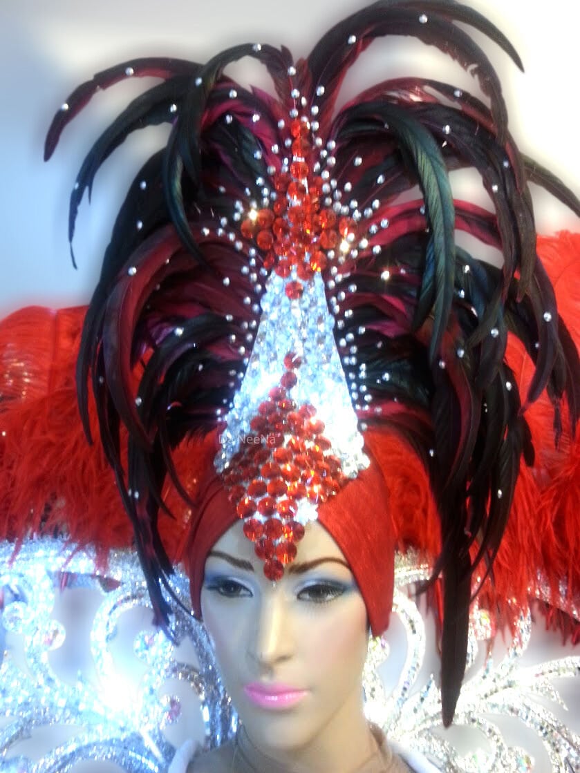 Da NeeNa C664 Angel of Heart Samba Dance Crystal Headdress Costume Set XS - XL