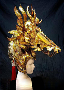 Da NeeNa HUT Gold Horse Unicorn Stallion Seabiscuit Spirit Champion Derby Headdress