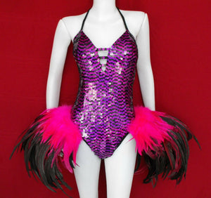 Da NeeNa L006 Showgirl Cabaret Sequin Dance Drag Leotard XS-XL