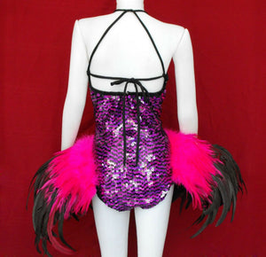 Da NeeNa L006 Showgirl Cabaret Sequin Dance Drag Leotard XS-XL