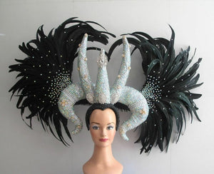 Da NeeNa H655 Prestige of Medusa Drag Parade Crystal Cabaret Showgirl Headdress