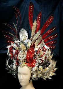 Da NeeNa H780 Seaweed Asian Princess Vegas Crystal Showgirl Pageant Headdress