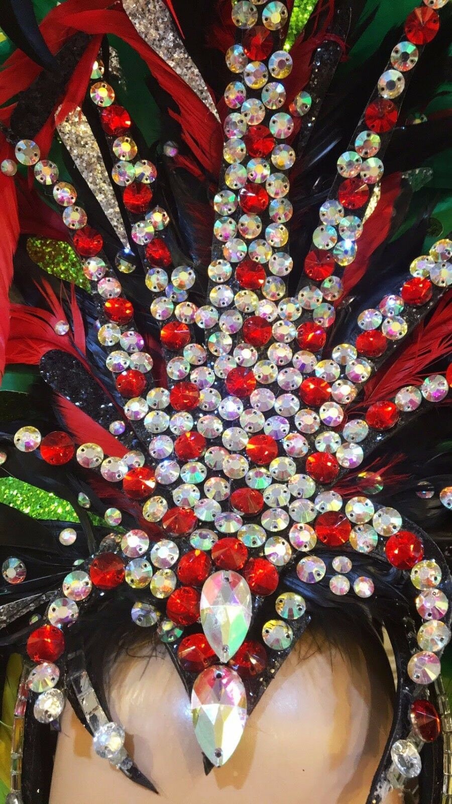 Da NeeNa H795 Colorful of Forest Crystal Vegas Dance Showgirl Pageant Headdress