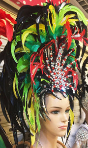 Da NeeNa H795 Colorful of Forest Crystal Vegas Dance Showgirl Pageant Headdress