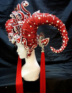 Da NeeNa H818 HUT Alien Avatar Star War Prince Parade Showgirl Crystal Headdress